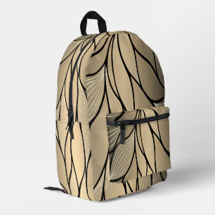 Sac À Dos Imprimé Or créatif motif de feuilles antiques