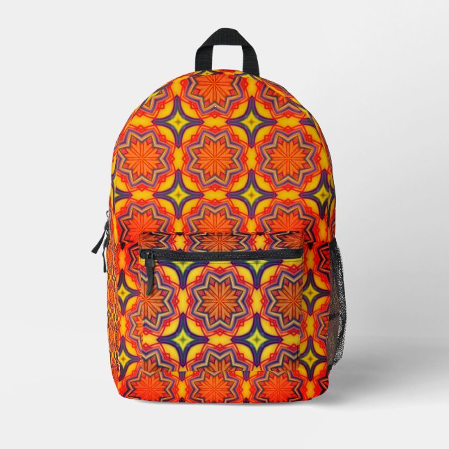 Sac À Dos Imprimé Orange (Recto)