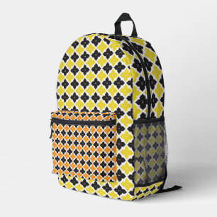 SAC À DOS IMPRIMÉ ORANGE JAUNE BLANC BLANC BLANC BLANC BLANC MOTIFS 