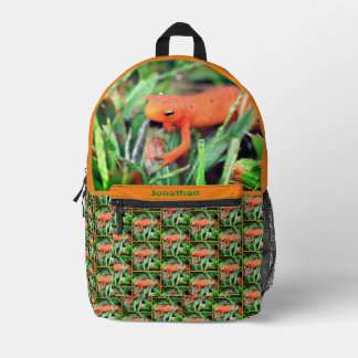 Sac À Dos Imprimé Orange Salamander Animal Personnalisé