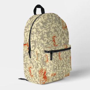 Sac À Dos Imprimé Owen Jones Motif Ancien : Fleurs de Corail Gris