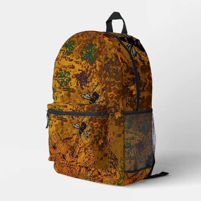 Sac À Dos Imprimé Pack arrière de l'abeille de miel (Coin arrière droit)