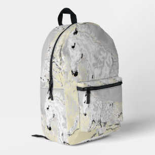 Sac À Dos Imprimé Pack arrière : Stallion blanc