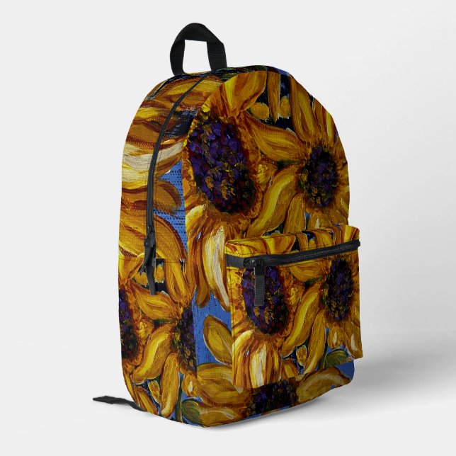 Sac À Dos Imprimé Pack arrière Sunflowers (Coin arrière gauche)