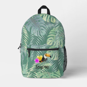 Sac À Dos Imprimé Pack arrière Tropical Toucan Design