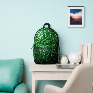 Sac À Dos Imprimé Paillettes de faux brillant vert foncé