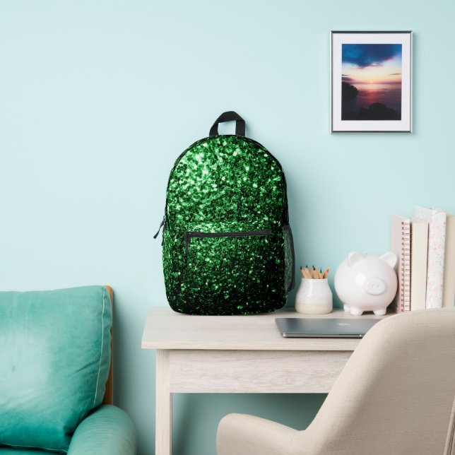 Sac À Dos Imprimé Paillettes de faux brillant vert foncé (Insitu)
