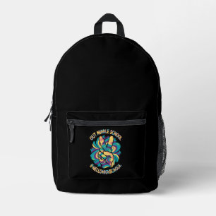 Sac À Dos Imprimé Paix dehors Milieu Bonjour Lycée Tie Dye