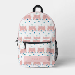 Sac À Dos Imprimé Panda rouge Motif visage/tête blanche et rose clai