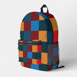 Sac À Dos Imprimé Panneau de À damiers couleur moderne