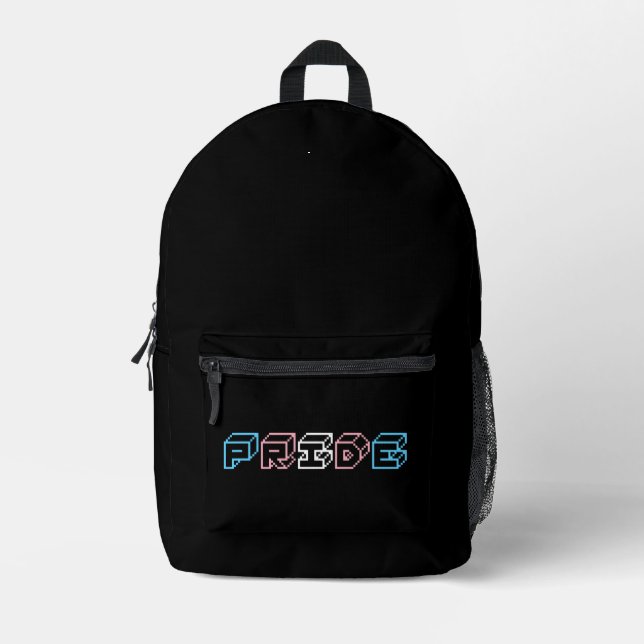 Sac À Dos Imprimé Panneau de texte de fierté transgenre  (Recto)