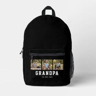 Sac À Dos Imprimé Papa a Créé Gras Moderne Noir 3 Photo