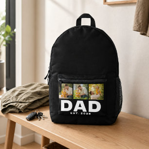 Sac À Dos Imprimé Papa a établi Bold Black 3 Photo