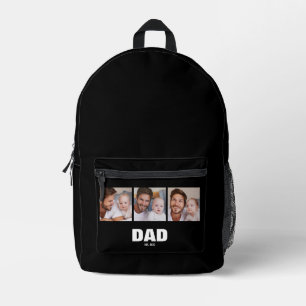 Sac À Dos Imprimé Papa a établi Bold Black 3 Photo Imprimée