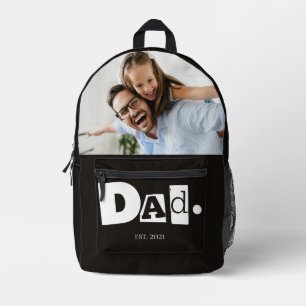 Sac À Dos Imprimé Papa a établi une photo personnalisée moderne 