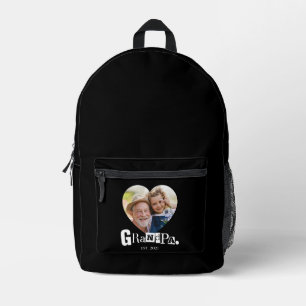 Sac À Dos Imprimé Papa a Fondé le Cœur Cadeau Photo Papy