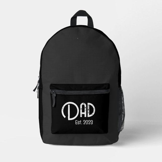 Sac À Dos Imprimé Papa établi lettres blanches Grunge (Recto)