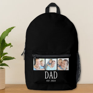 Sac À Dos Imprimé Papa Établit 3 Photo Noir