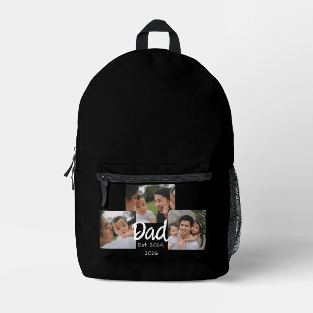Sac À Dos Imprimé Papa Établit un script blanc 3 photo (Recto)