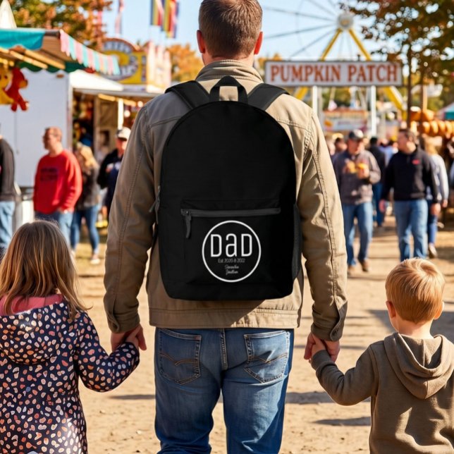 Sac À Dos Imprimé Papa Moderne avec Noms Simples d'Enfants (Créateur téléchargé)