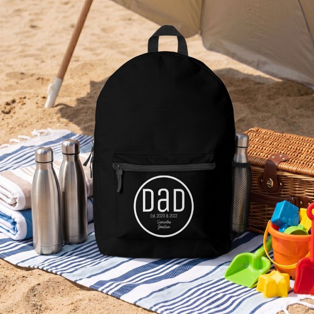 Sac À Dos Imprimé Papa Moderne avec Noms Simples d'Enfants (Créateur téléchargé)