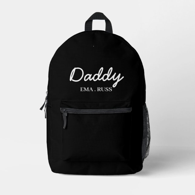 Sac À Dos Imprimé Papa Moderne | Conception de noms d'enfants person (Recto)