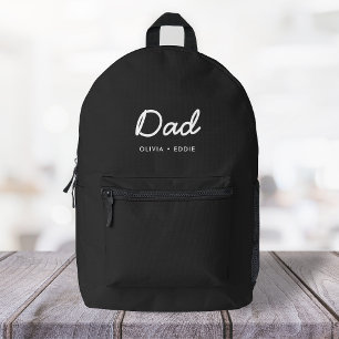 Sac À Dos Imprimé Papa moderne   Fête des pères de noms d'enfants No