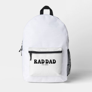 Sac À Dos Imprimé Papa Radical Année de Fondation Rétro