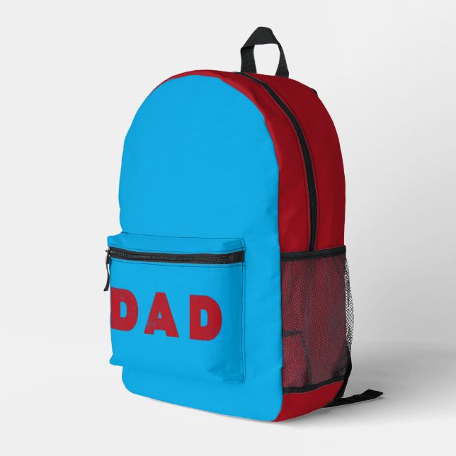 Sac À Dos Imprimé Papa [Texte Rouge en Distress] (Coin arrière droit)