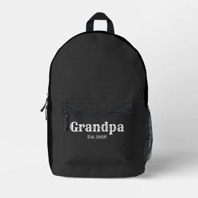 Sac À Dos Imprimé Papi établi année coutume (Recto)