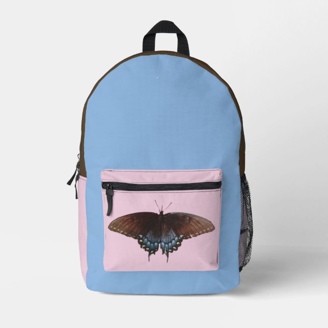 Sac À Dos Imprimé papillon bleu (Recto)
