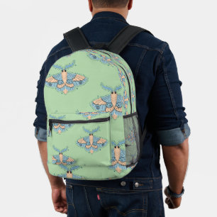Sac À Dos Imprimé Papillon Céleste Fantaisiste — Bleu Douce et Pêche