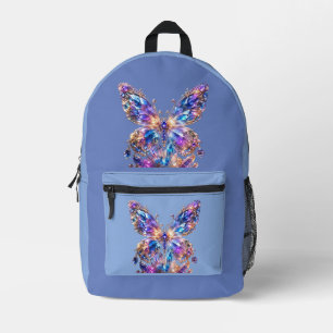 Sac À Dos Imprimé Papillon Cristal Arc-en-Ciel Étincelle Colorée