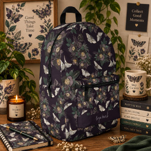 Sac À Dos Imprimé Papillon de nuit à motif floral