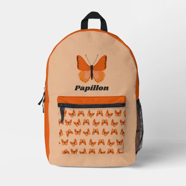 Sac À Dos Imprimé Papillon orange (Recto)