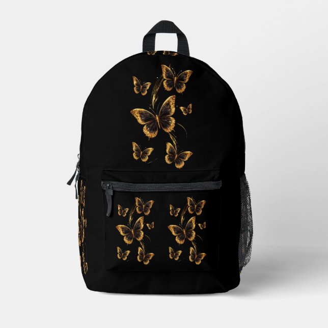 Sac À Dos Imprimé papillons dorés (Recto)
