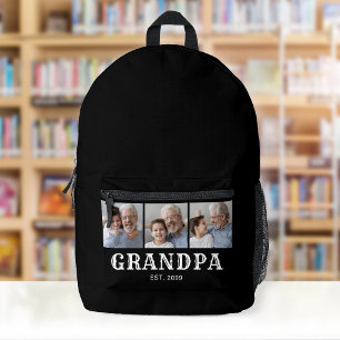 Sac À Dos Imprimé Papy a établi une typographie en gras noire 3 Phot