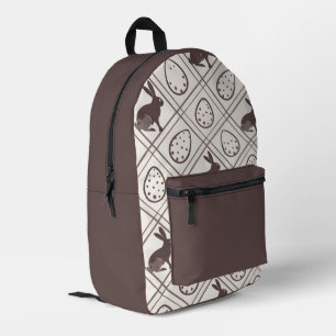 Sac À Dos Imprimé Pâques carreaux marron  