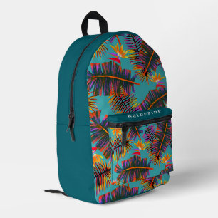 Sac À Dos Imprimé Paradis de palmier sarcelle