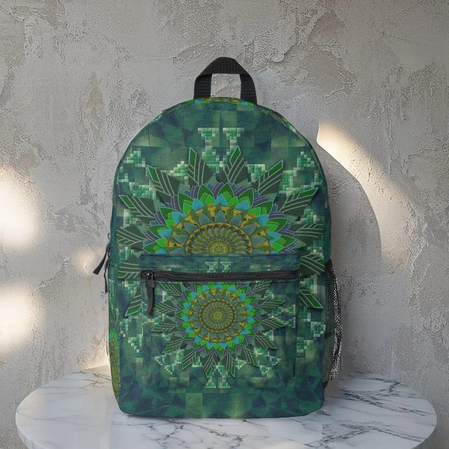 Sac À Dos Imprimé Parameterisation des carrés floraux feuillus (Créateur téléchargé)