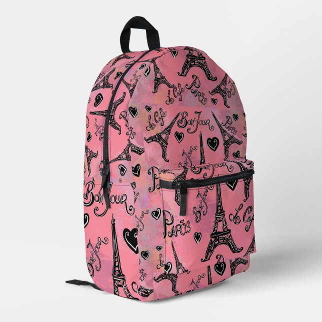 SAC À DOS IMPRIMÉ PARIS (Coin arrière gauche)
