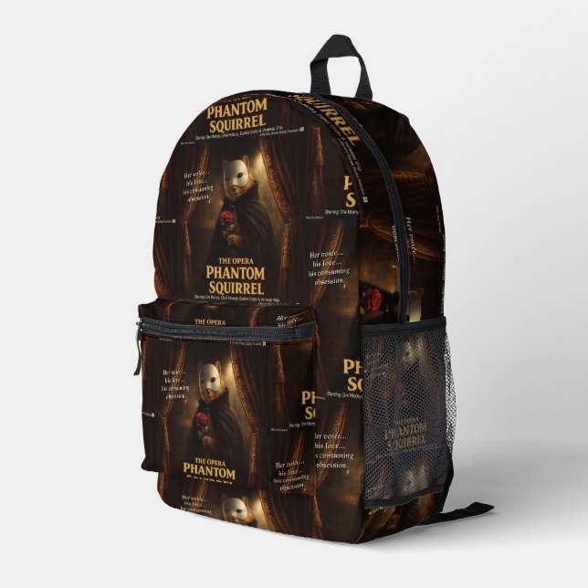 Sac À Dos Imprimé Parodie de l'Opéra Fantôme Écureuil (Coin arrière droit)