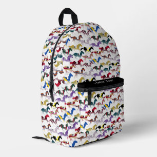 Sac À Dos Imprimé Partez pour les courses de chevaux Jockey Motif en