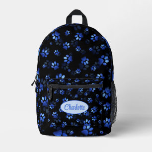 Sac À Dos Imprimé Parties scintillant bleue Animaux Empreinte de pat