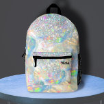 Sac À Dos Imprimé parties scintillant fausse de gemstone opal<br><div class="desc">parties scintillant opal arrière - plan sac à dos</div>