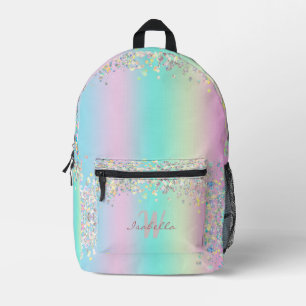 Sac À Dos Imprimé Parties scintillant holographique Unicorn