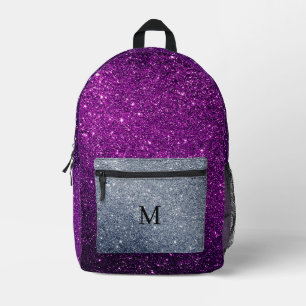 Sac À Dos Imprimé Parties scintillant Violet Et Gris