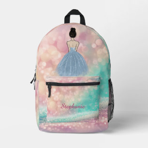 Sac À Dos Imprimé Pastel Gradient Parties scintillant Rainbow Bokeh
