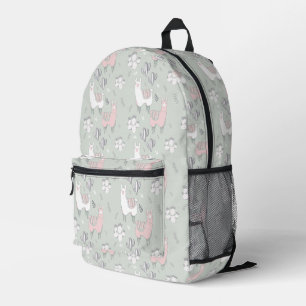 Sac À Dos Imprimé Pastel Llama Motif