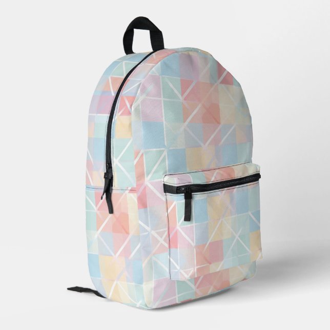 Sac À Dos Imprimé Pastel Plaid (Coin arrière gauche)